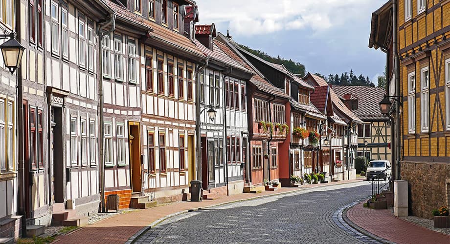 Typische Fachwerkhäuser im Harz