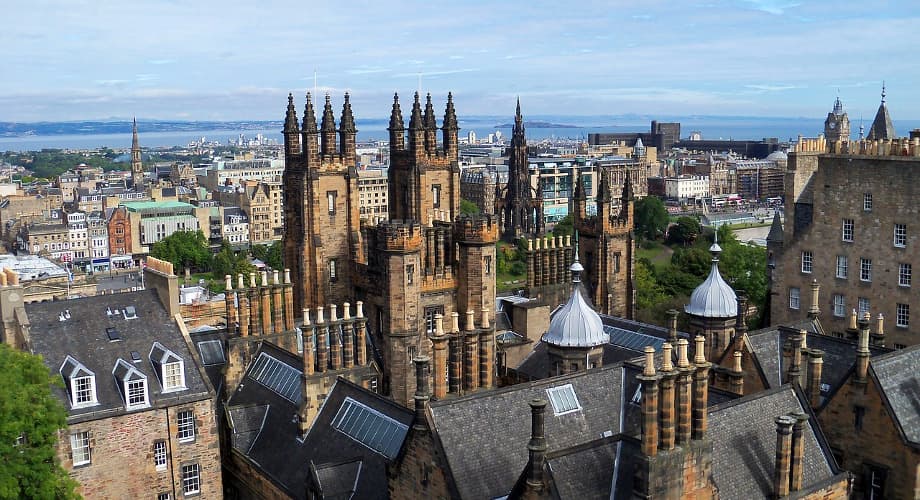 Blick auf Edinburgh