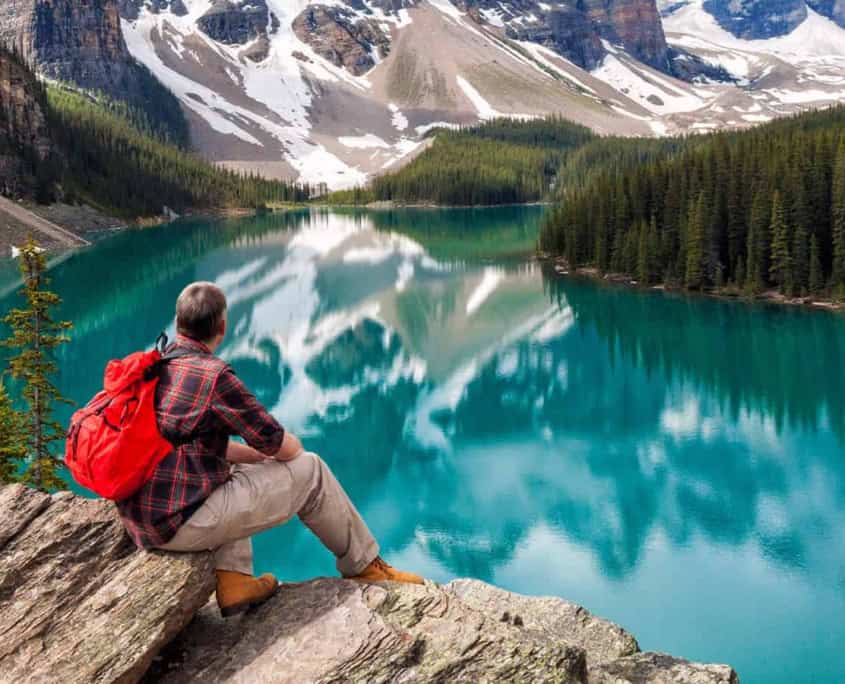 Kanadischer See in den Rocky Mountains