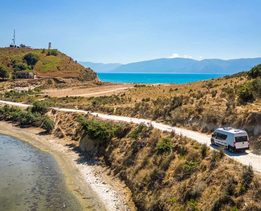 Fahrt zum Dalan Beach in Albanien